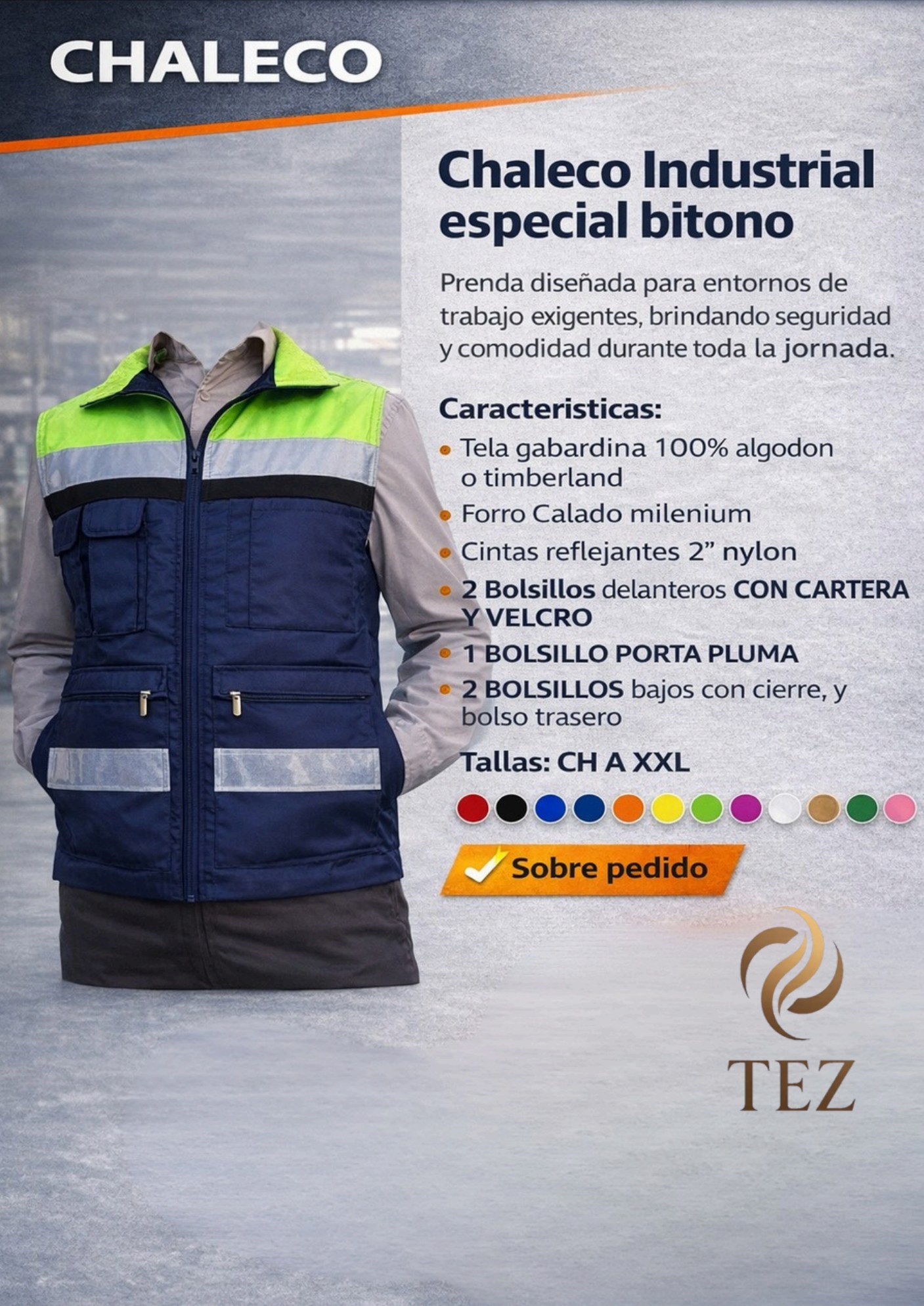 Chaleco Industrial especial bitono