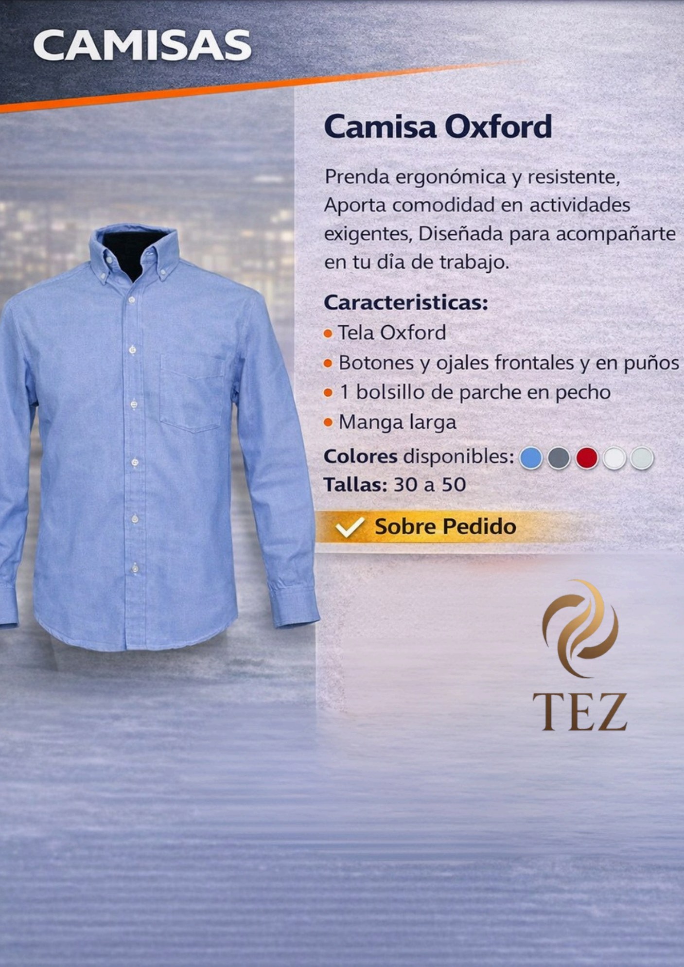 Camisa Oxford