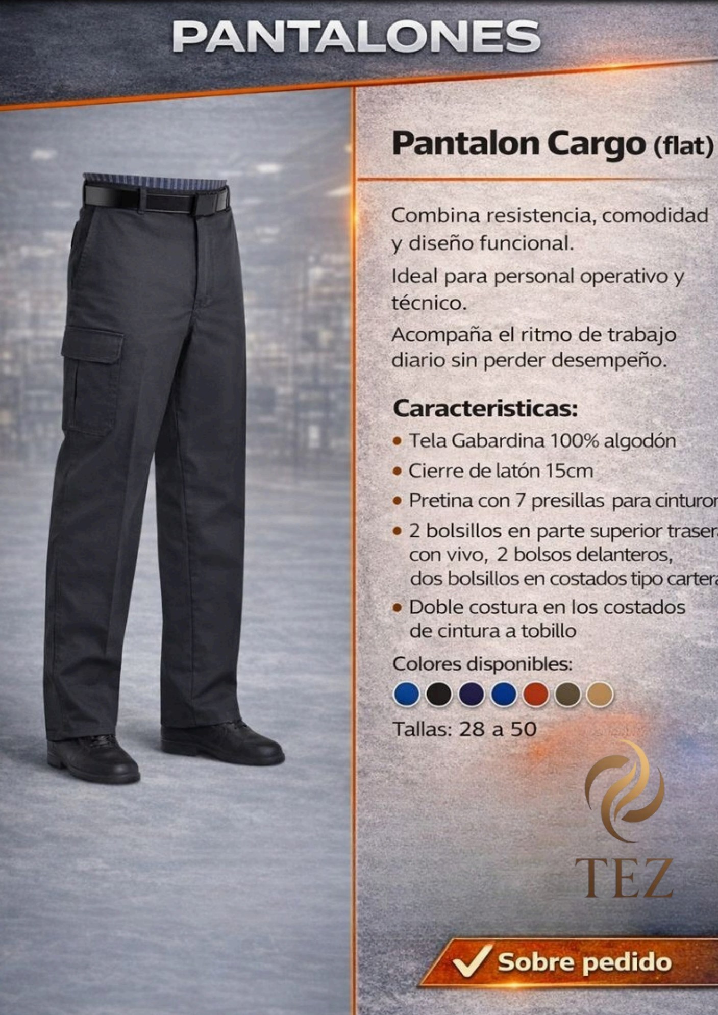 Pantalon Cargo (flat)